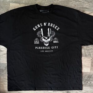 Black Guns N' Roses Paradise City‎ LA Graphic T-Shirt black size 5XL